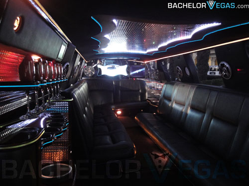 Stretch SUV limo inside