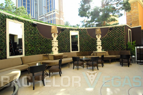 Blush patio outside seating
