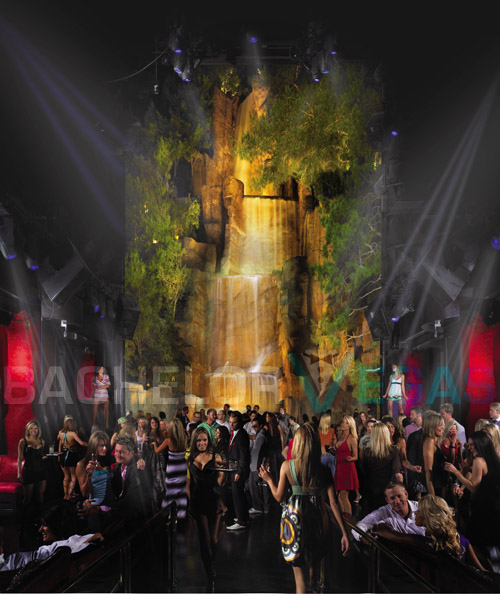 Tryst nightclub waterfall