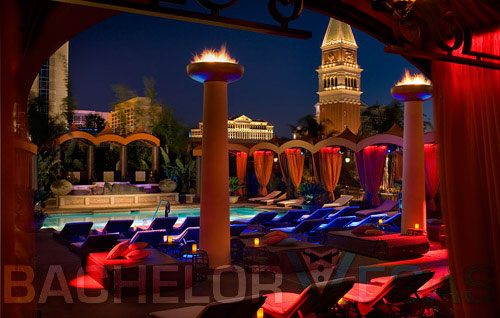 Las Vegas Pool party at night
