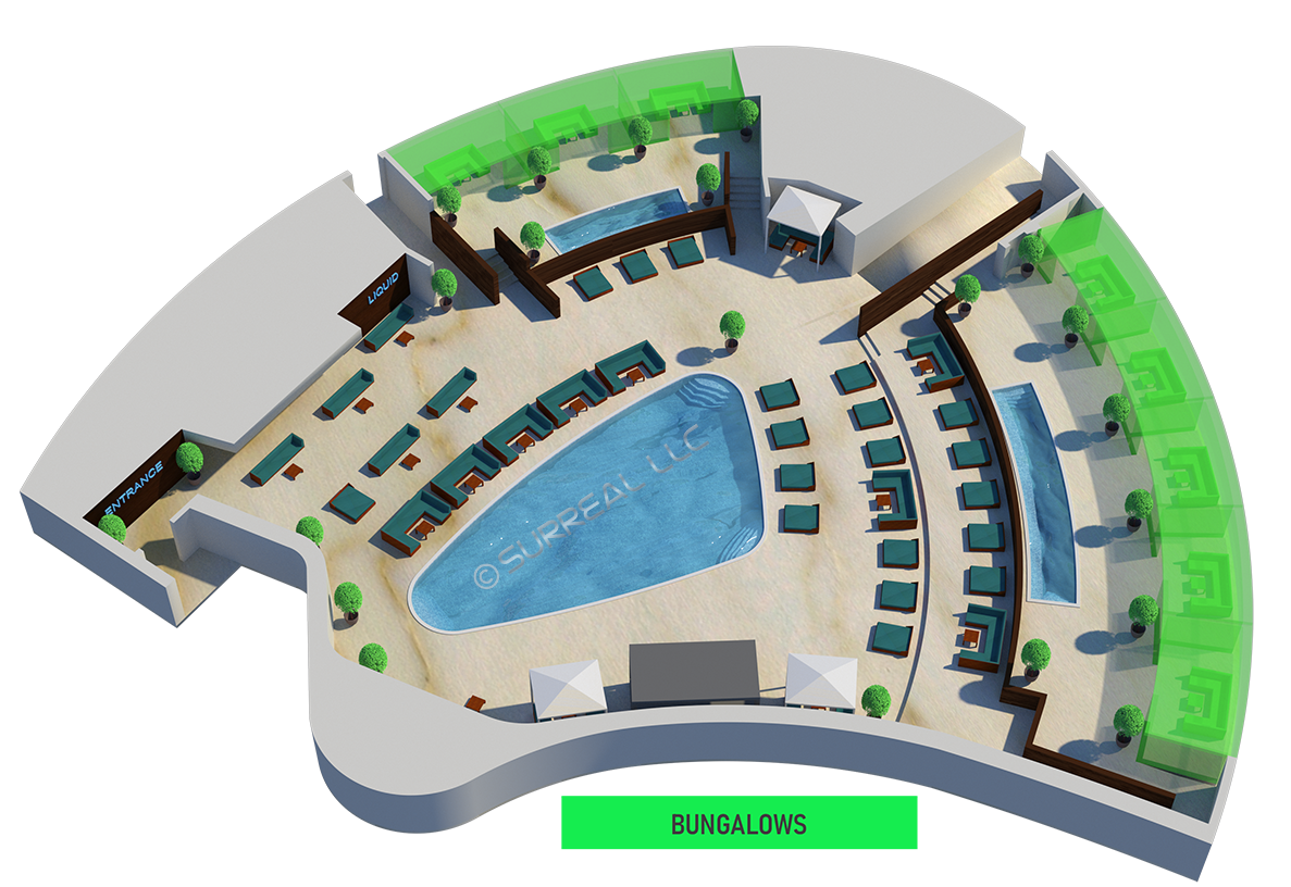 Liquid Pool Lounge Bachelor Vegas