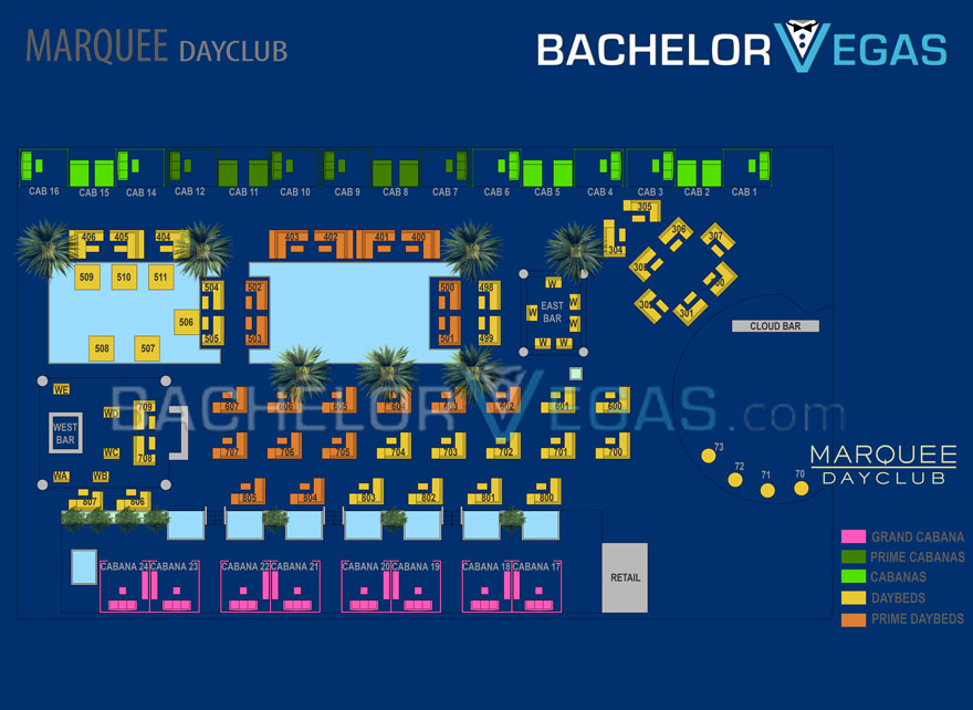 marquee dayclub table map