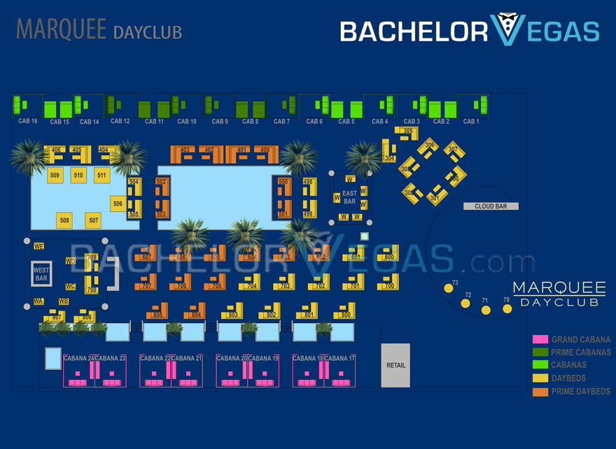 marquee pool seating map