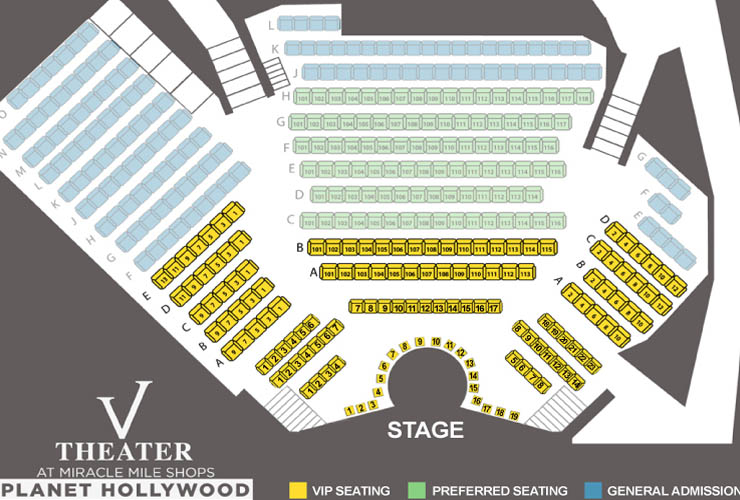 V - The Ultimate Variety Show show seating